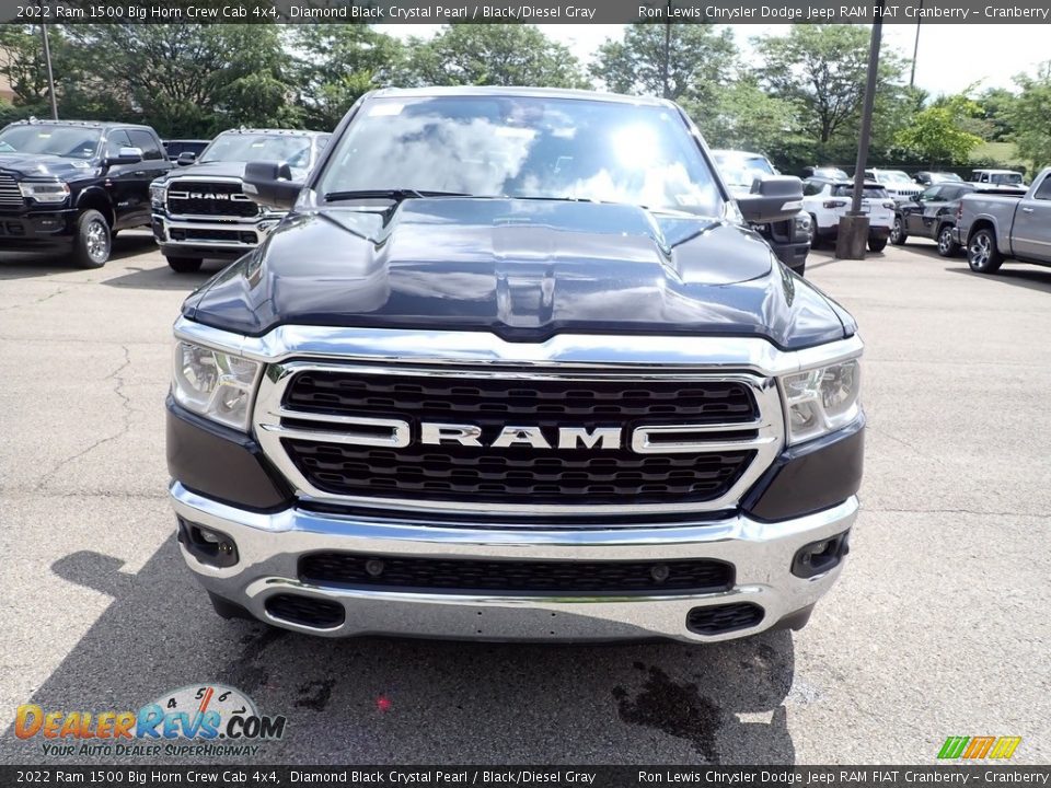 2022 Ram 1500 Big Horn Crew Cab 4x4 Diamond Black Crystal Pearl / Black/Diesel Gray Photo #8