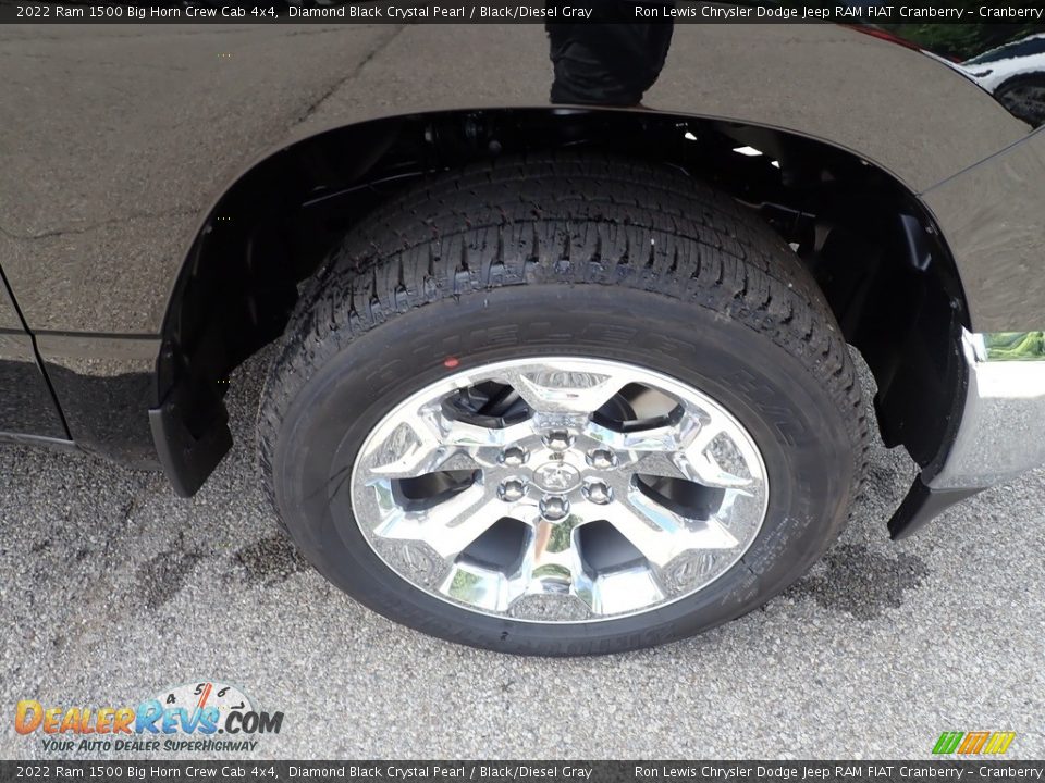 2022 Ram 1500 Big Horn Crew Cab 4x4 Diamond Black Crystal Pearl / Black/Diesel Gray Photo #9
