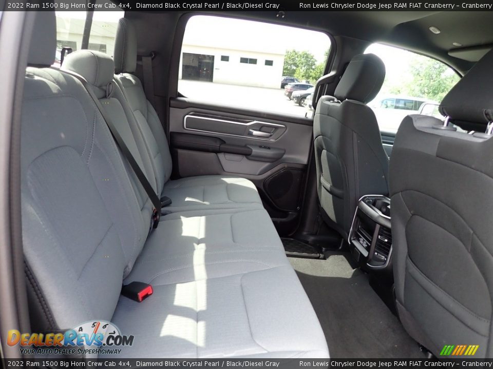 2022 Ram 1500 Big Horn Crew Cab 4x4 Diamond Black Crystal Pearl / Black/Diesel Gray Photo #11