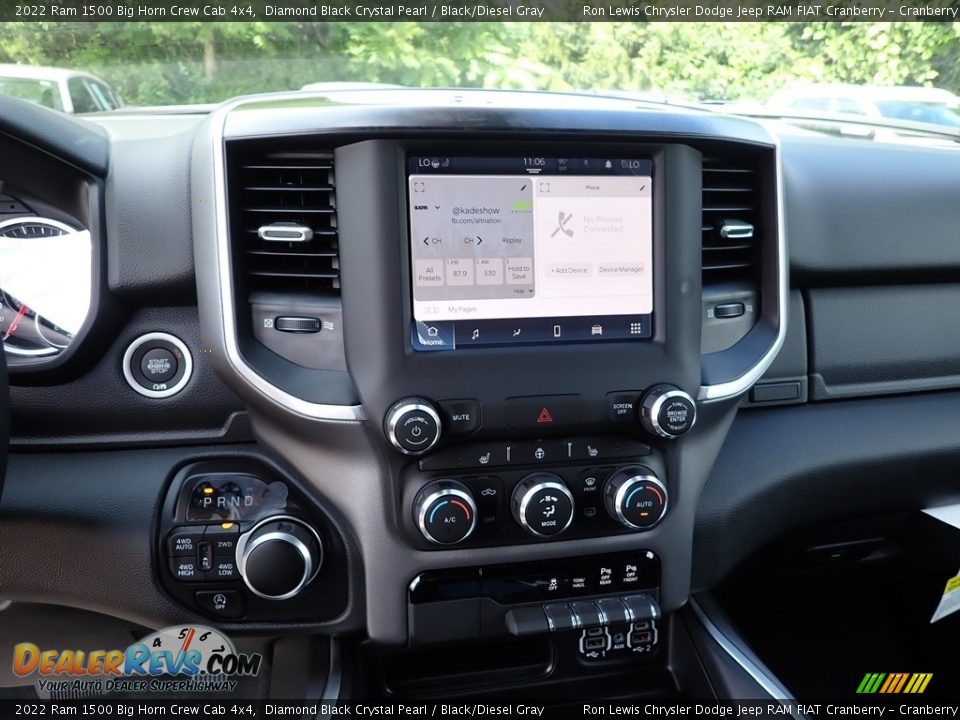 2022 Ram 1500 Big Horn Crew Cab 4x4 Diamond Black Crystal Pearl / Black/Diesel Gray Photo #18