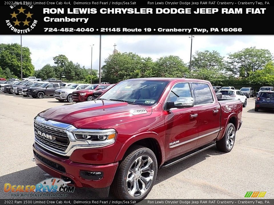 2022 Ram 1500 Limited Crew Cab 4x4 Delmonico Red Pearl / Indigo/Sea Salt Photo #1