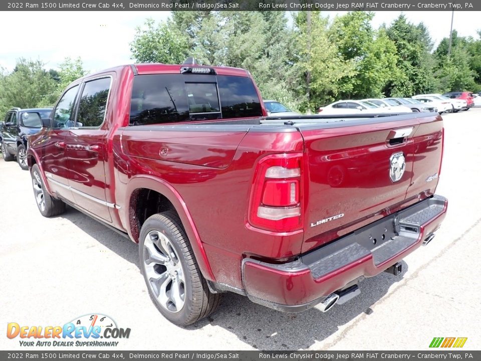 2022 Ram 1500 Limited Crew Cab 4x4 Delmonico Red Pearl / Indigo/Sea Salt Photo #3