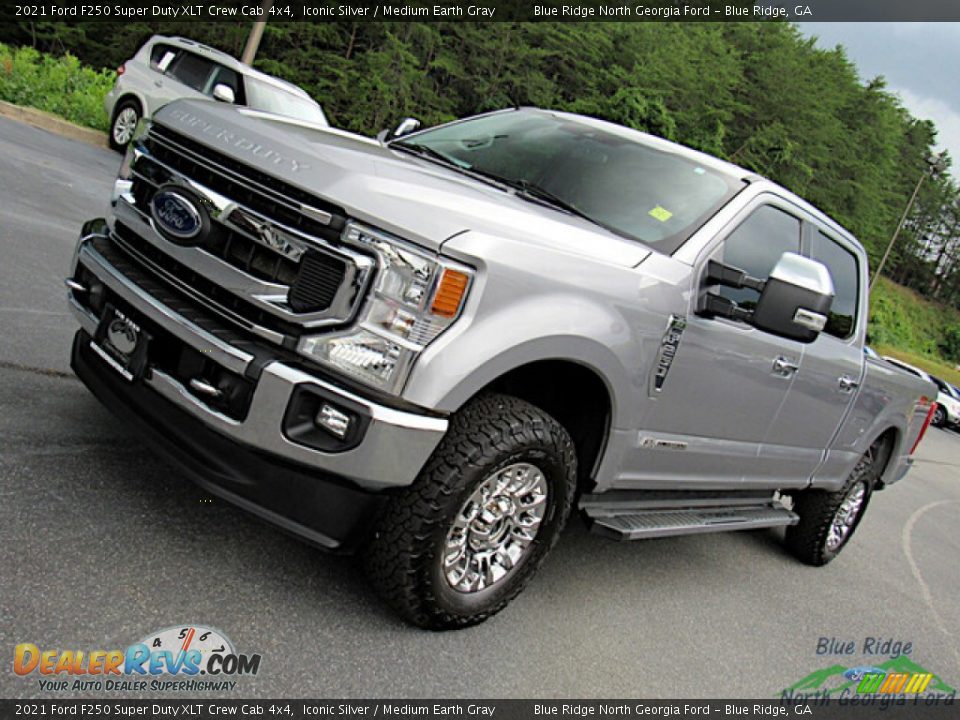 2021 Ford F250 Super Duty XLT Crew Cab 4x4 Iconic Silver / Medium Earth Gray Photo #29