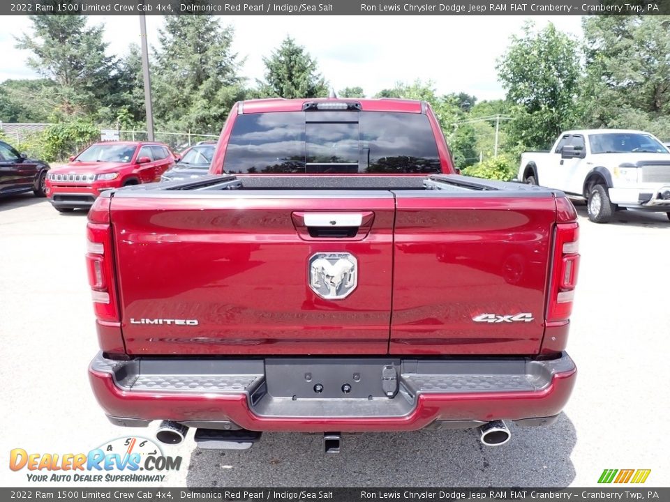 2022 Ram 1500 Limited Crew Cab 4x4 Delmonico Red Pearl / Indigo/Sea Salt Photo #4