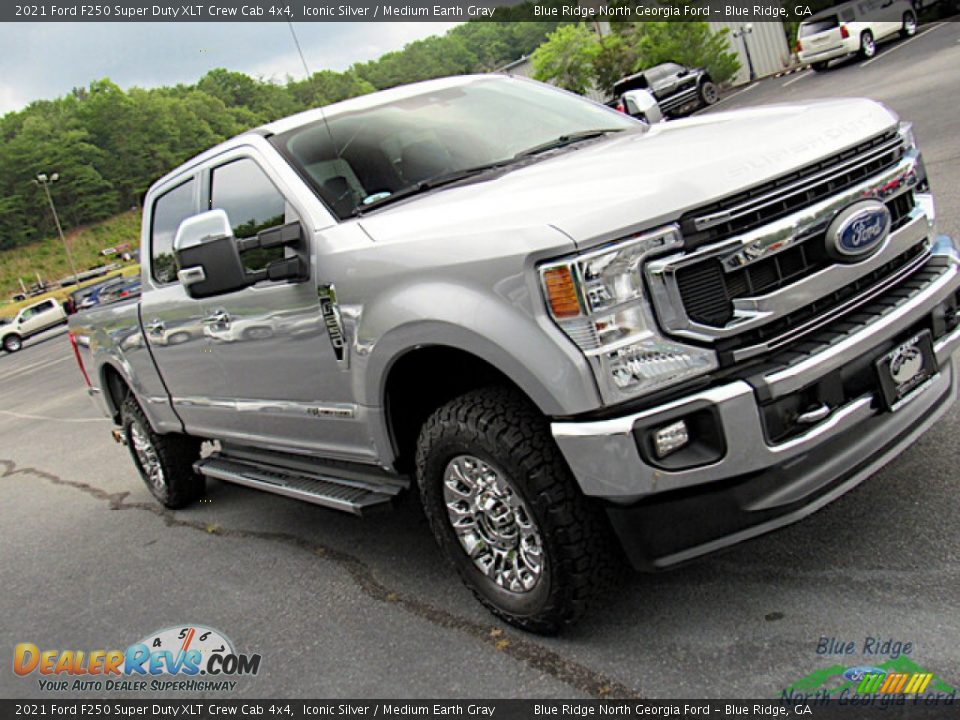 2021 Ford F250 Super Duty XLT Crew Cab 4x4 Iconic Silver / Medium Earth Gray Photo #30