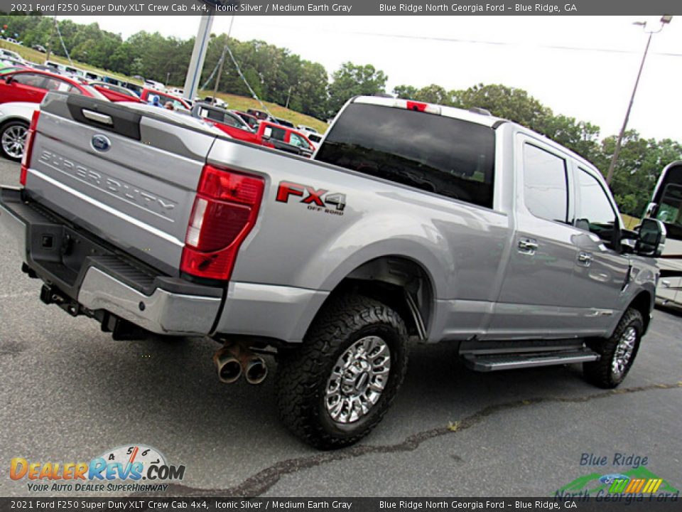 2021 Ford F250 Super Duty XLT Crew Cab 4x4 Iconic Silver / Medium Earth Gray Photo #31