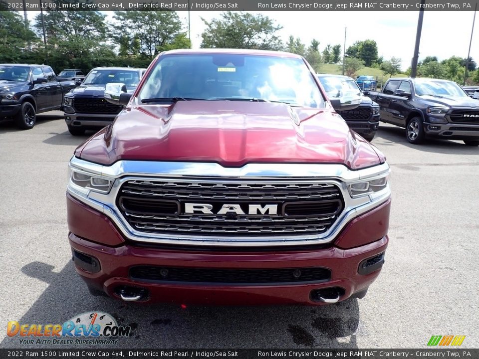 2022 Ram 1500 Limited Crew Cab 4x4 Delmonico Red Pearl / Indigo/Sea Salt Photo #8