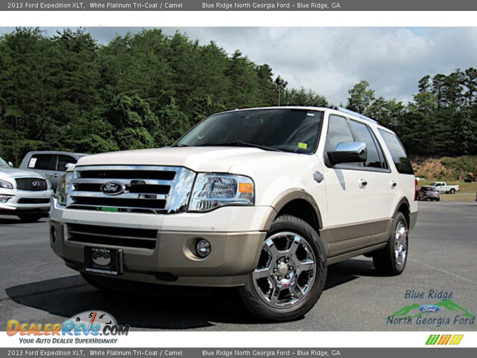 2013 Ford Expedition XLT White Platinum Tri-Coat / Camel Photo #1