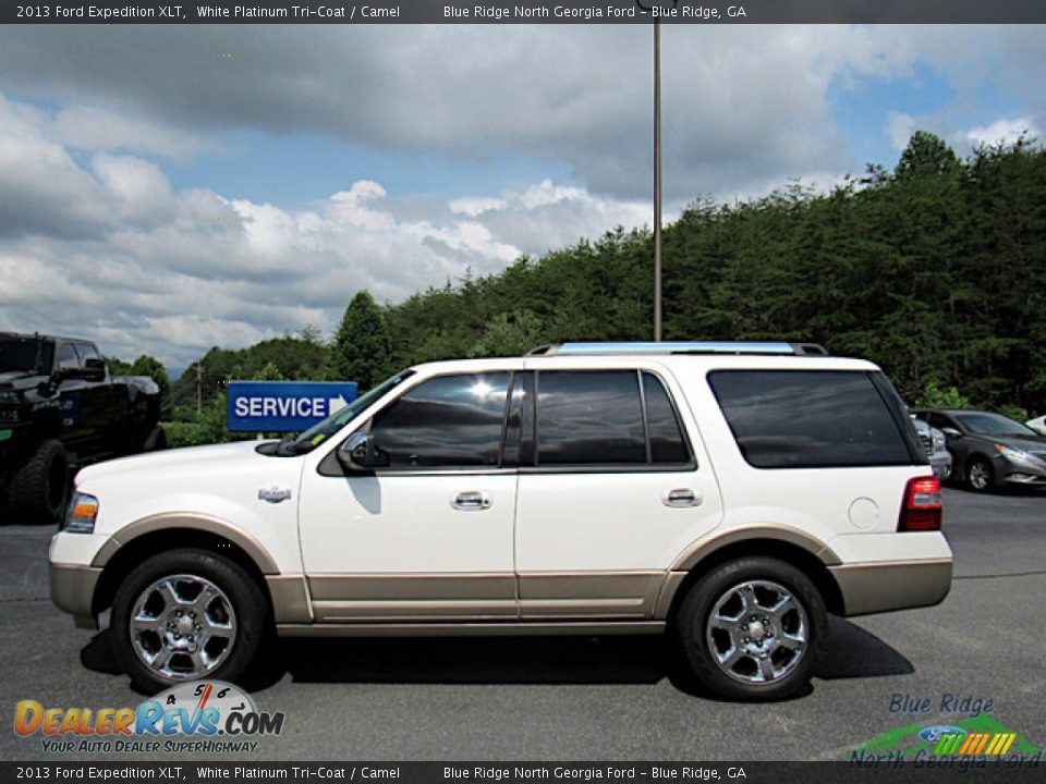 2013 Ford Expedition XLT White Platinum Tri-Coat / Camel Photo #2