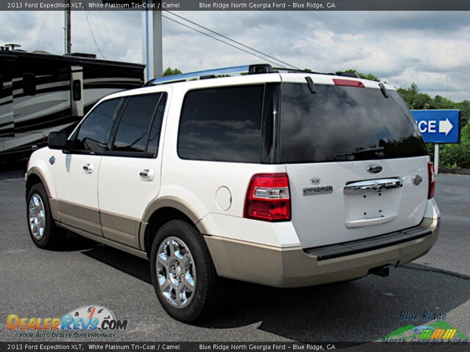 2013 Ford Expedition XLT White Platinum Tri-Coat / Camel Photo #3