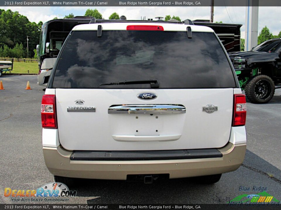 2013 Ford Expedition XLT White Platinum Tri-Coat / Camel Photo #4