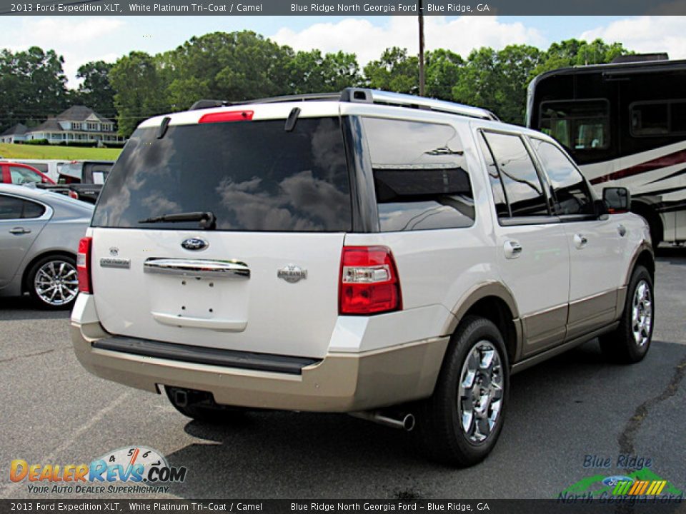 2013 Ford Expedition XLT White Platinum Tri-Coat / Camel Photo #5