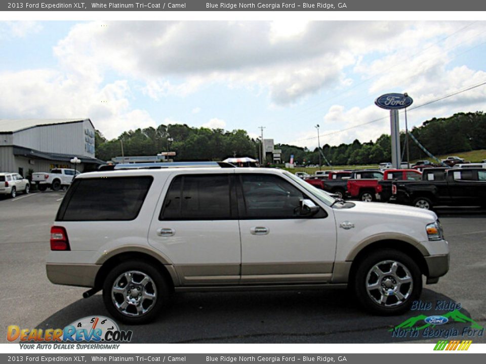 2013 Ford Expedition XLT White Platinum Tri-Coat / Camel Photo #6