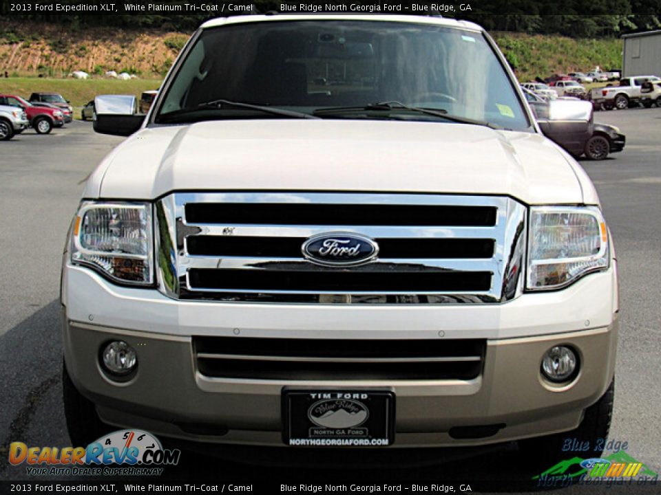 2013 Ford Expedition XLT White Platinum Tri-Coat / Camel Photo #8