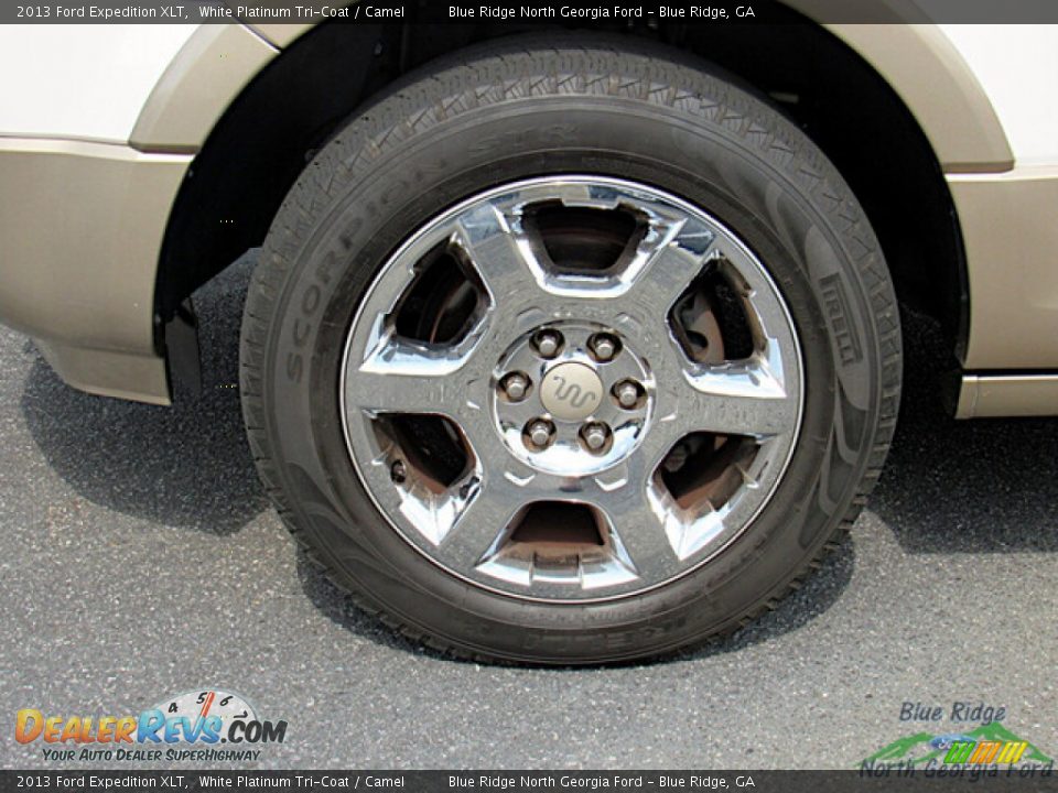 2013 Ford Expedition XLT White Platinum Tri-Coat / Camel Photo #9