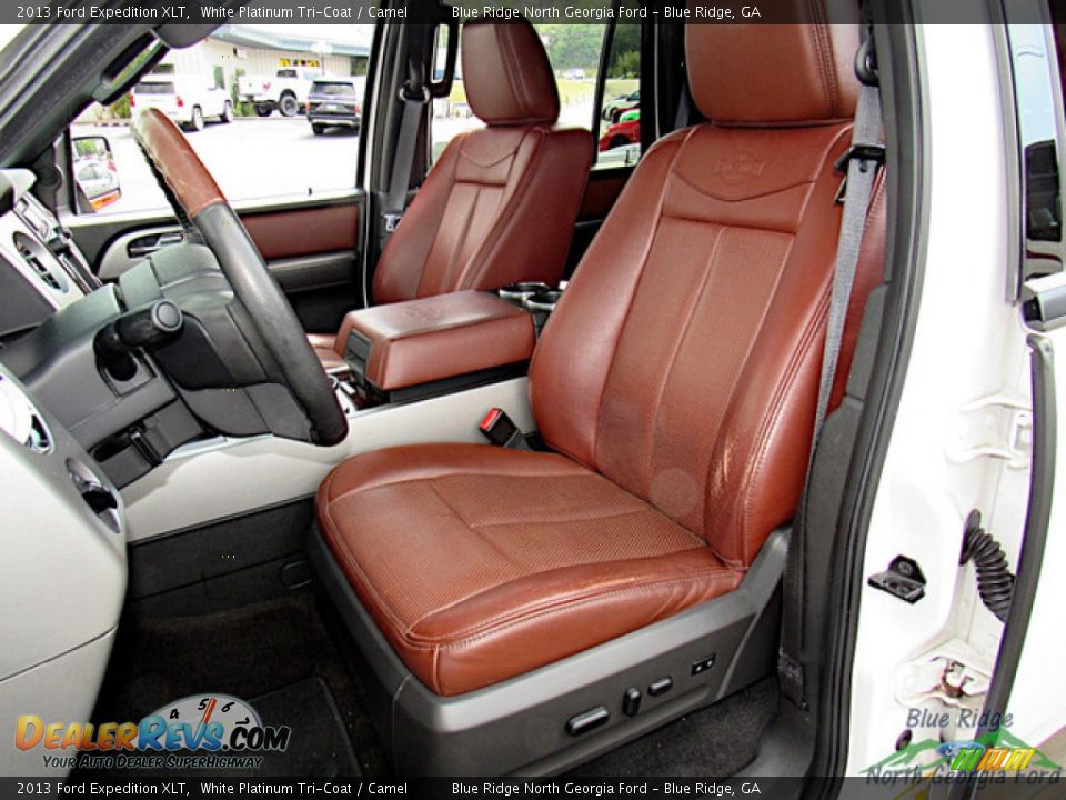 2013 Ford Expedition XLT White Platinum Tri-Coat / Camel Photo #11