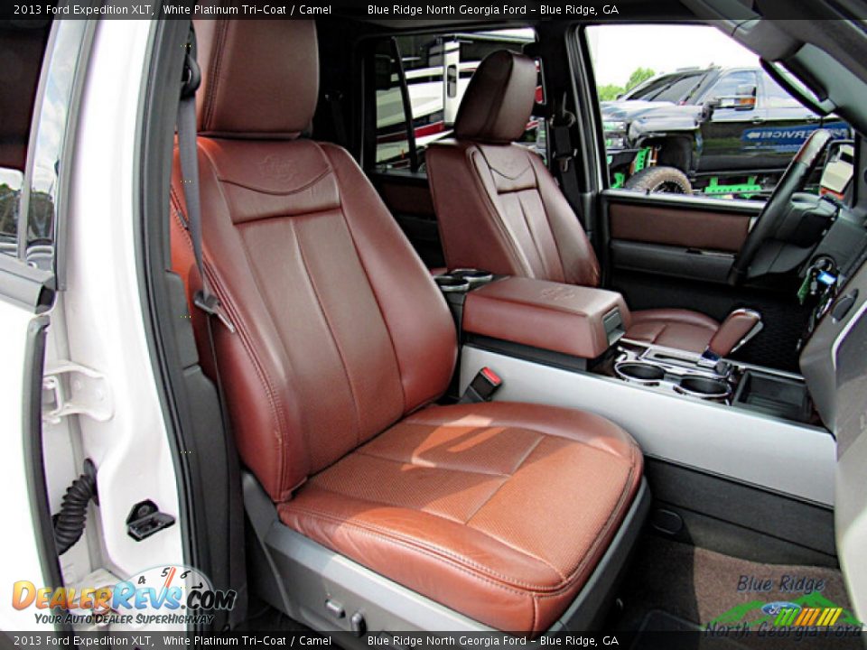 2013 Ford Expedition XLT White Platinum Tri-Coat / Camel Photo #12