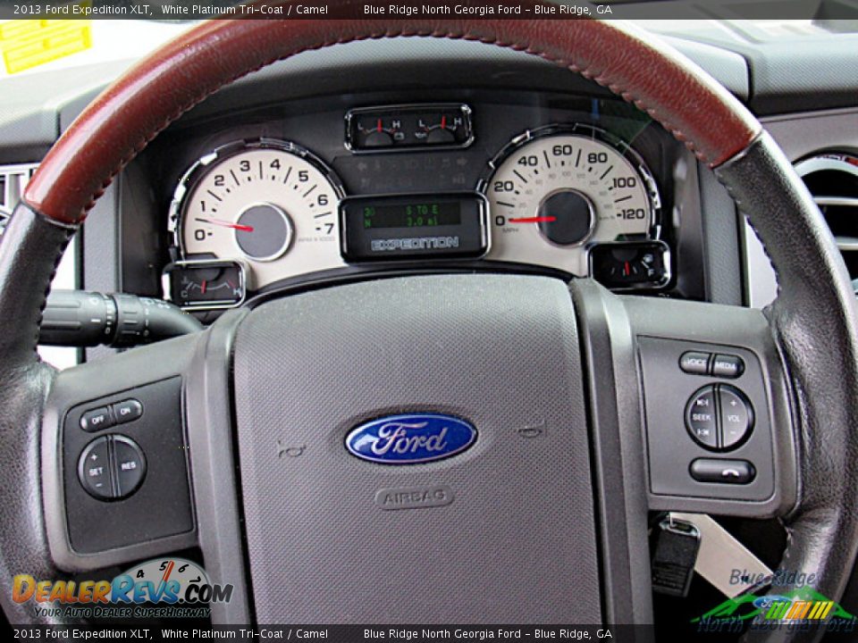 2013 Ford Expedition XLT White Platinum Tri-Coat / Camel Photo #19