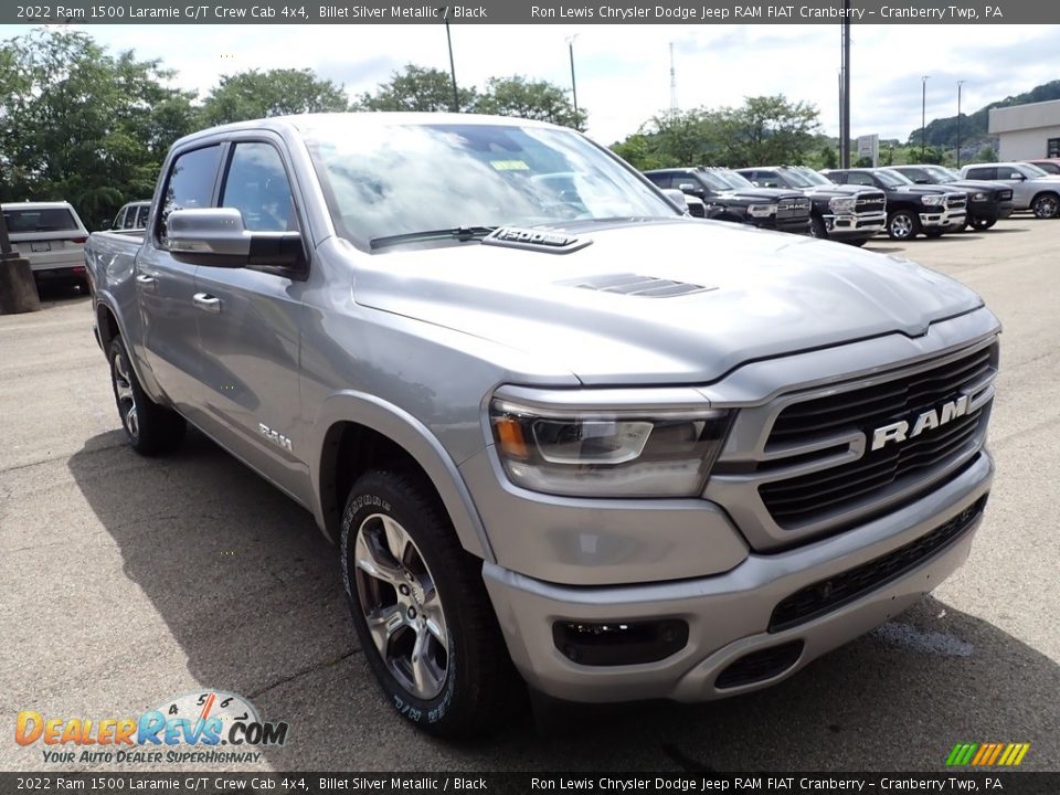 2022 Ram 1500 Laramie G/T Crew Cab 4x4 Billet Silver Metallic / Black Photo #8