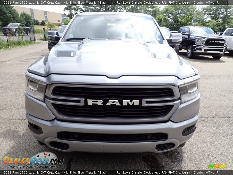 2022 Ram 1500 Laramie G/T Crew Cab 4x4 Billet Silver Metallic / Black Photo #9