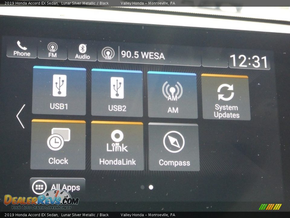 2019 Honda Accord EX Sedan Lunar Silver Metallic / Black Photo #20