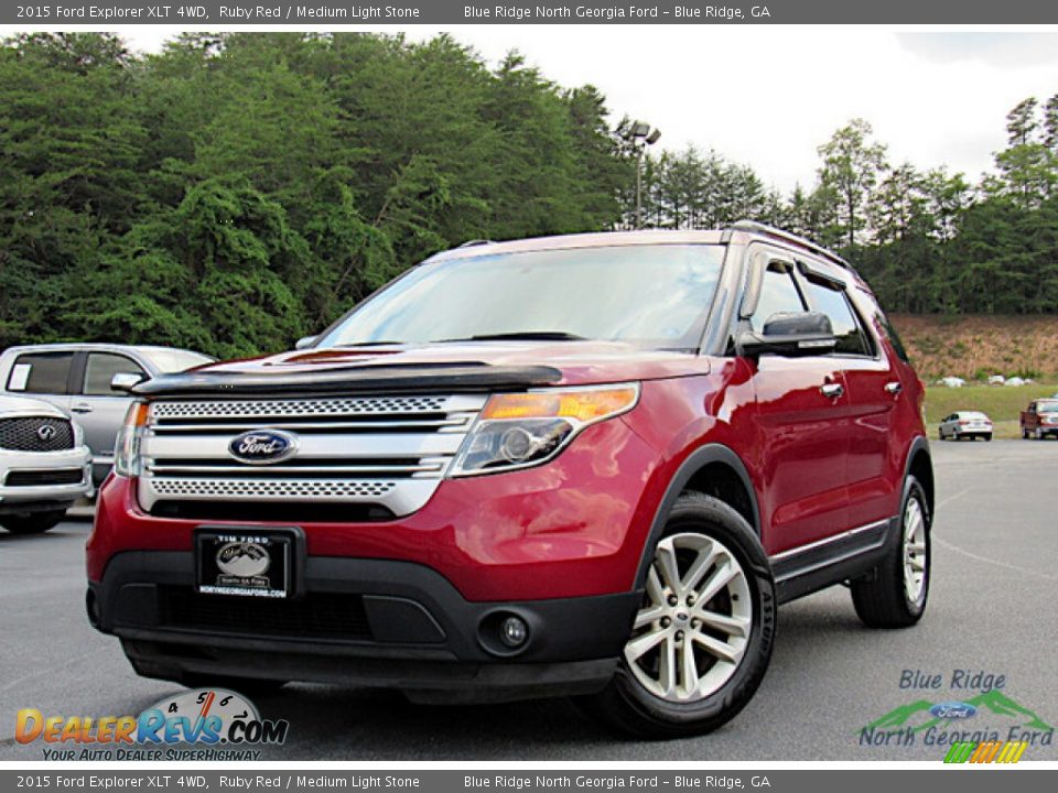 2015 Ford Explorer XLT 4WD Ruby Red / Medium Light Stone Photo #1