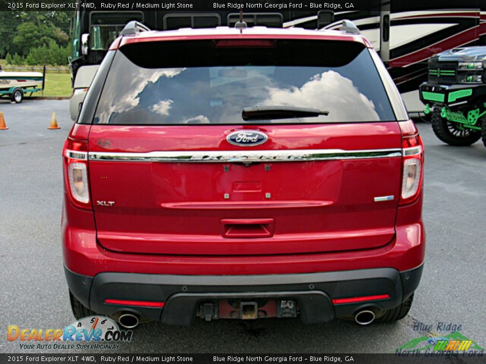 2015 Ford Explorer XLT 4WD Ruby Red / Medium Light Stone Photo #4