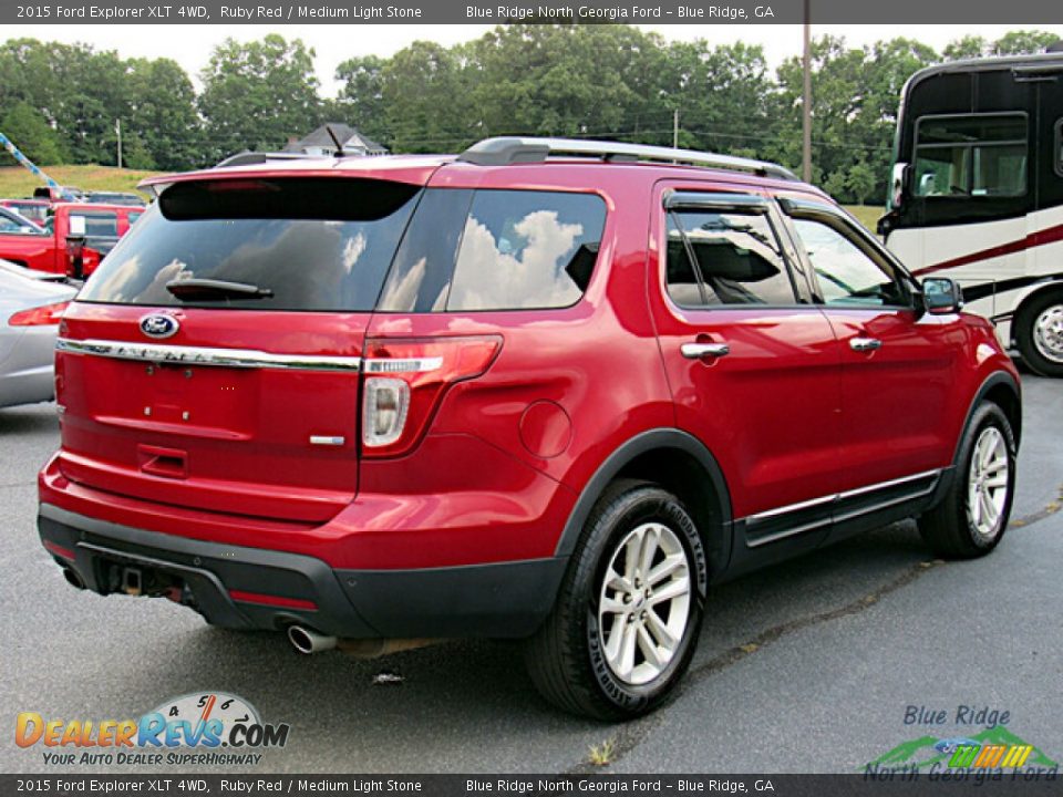 2015 Ford Explorer XLT 4WD Ruby Red / Medium Light Stone Photo #5