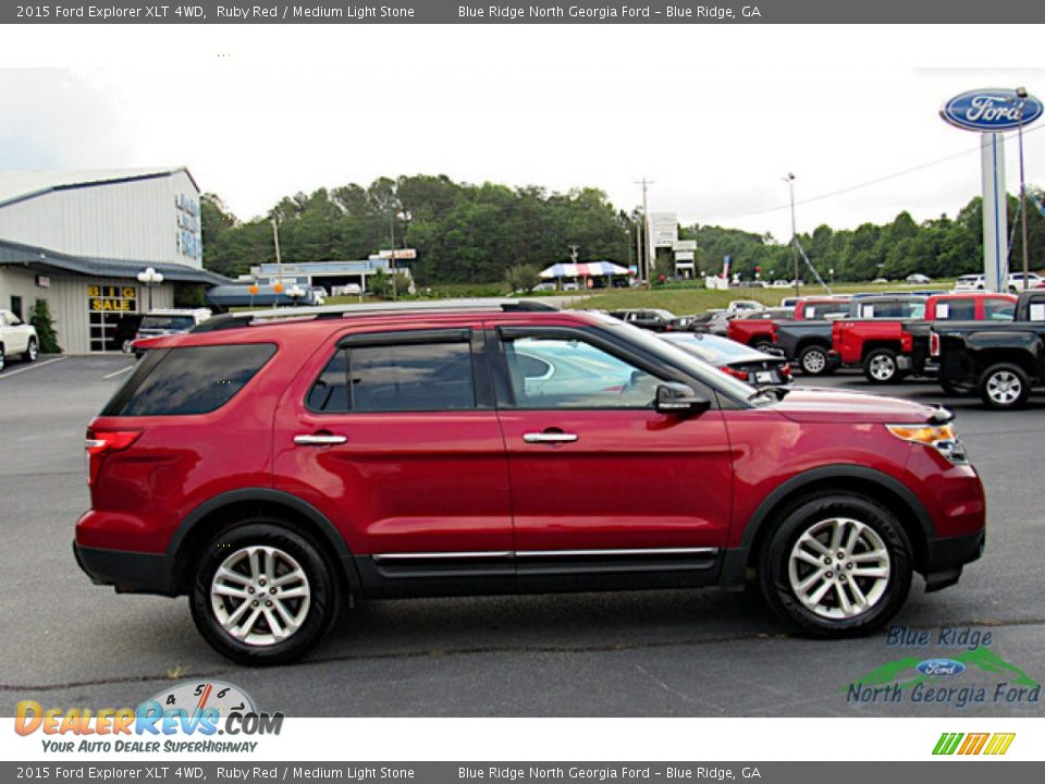 2015 Ford Explorer XLT 4WD Ruby Red / Medium Light Stone Photo #6