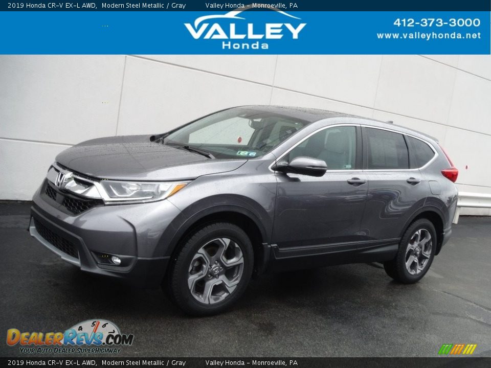 2019 Honda CR-V EX-L AWD Modern Steel Metallic / Gray Photo #1