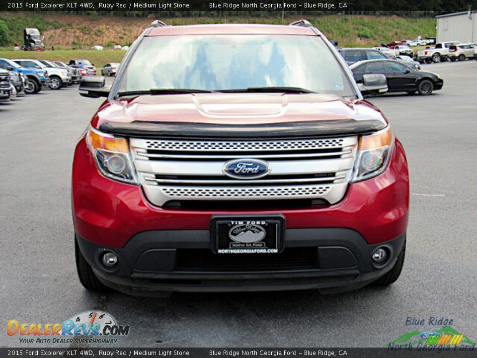 2015 Ford Explorer XLT 4WD Ruby Red / Medium Light Stone Photo #8