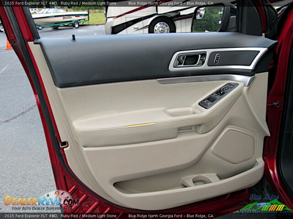 2015 Ford Explorer XLT 4WD Ruby Red / Medium Light Stone Photo #10