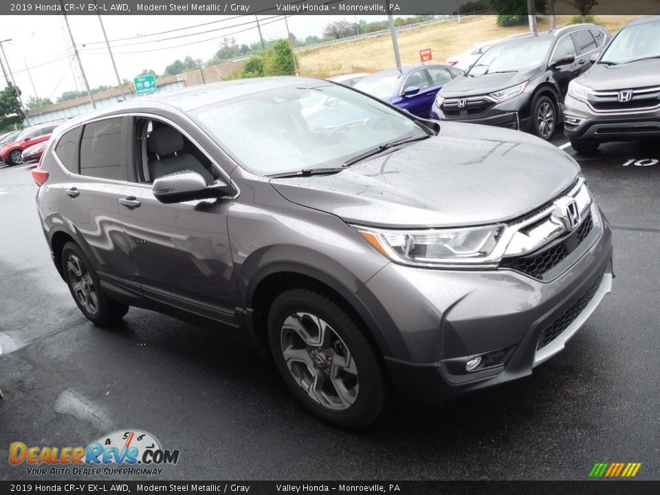 2019 Honda CR-V EX-L AWD Modern Steel Metallic / Gray Photo #6