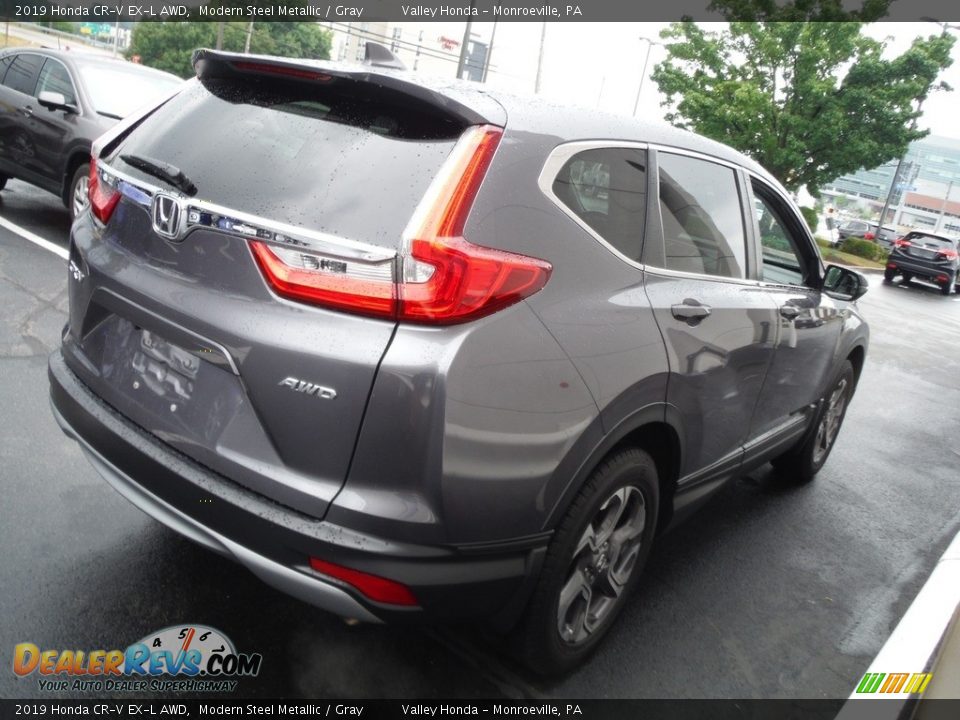 2019 Honda CR-V EX-L AWD Modern Steel Metallic / Gray Photo #7