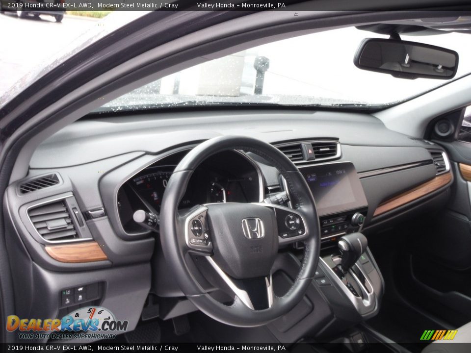 2019 Honda CR-V EX-L AWD Modern Steel Metallic / Gray Photo #12