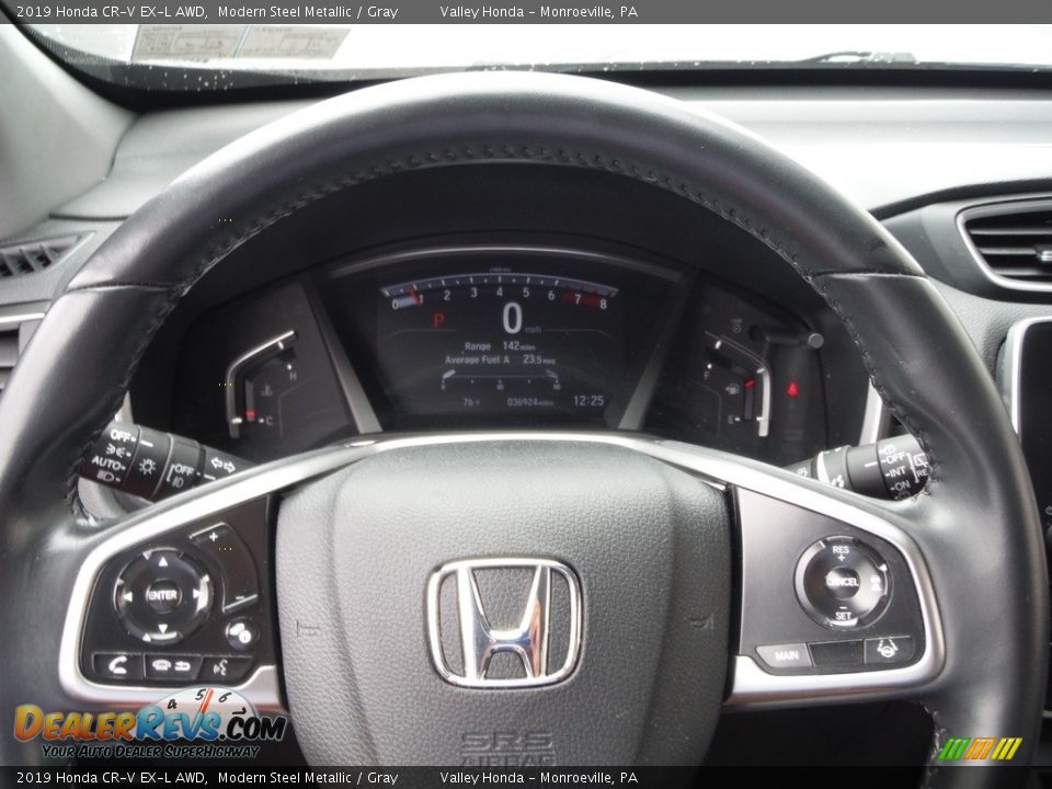 2019 Honda CR-V EX-L AWD Modern Steel Metallic / Gray Photo #25