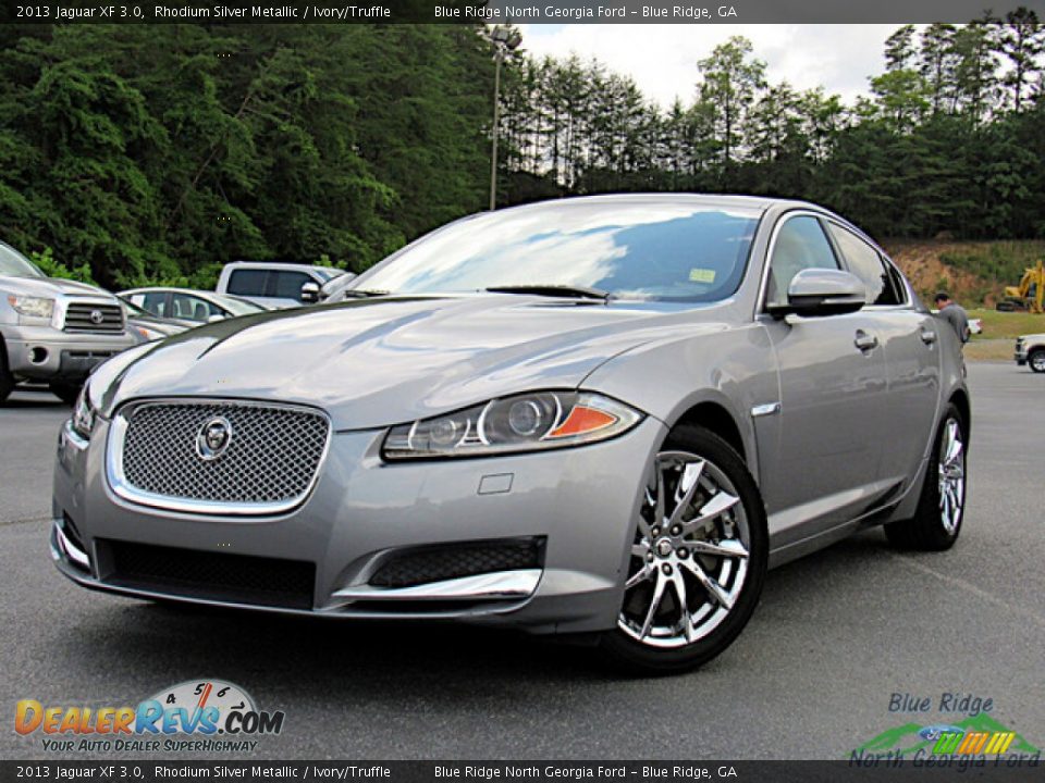 2013 Jaguar XF 3.0 Rhodium Silver Metallic / Ivory/Truffle Photo #1