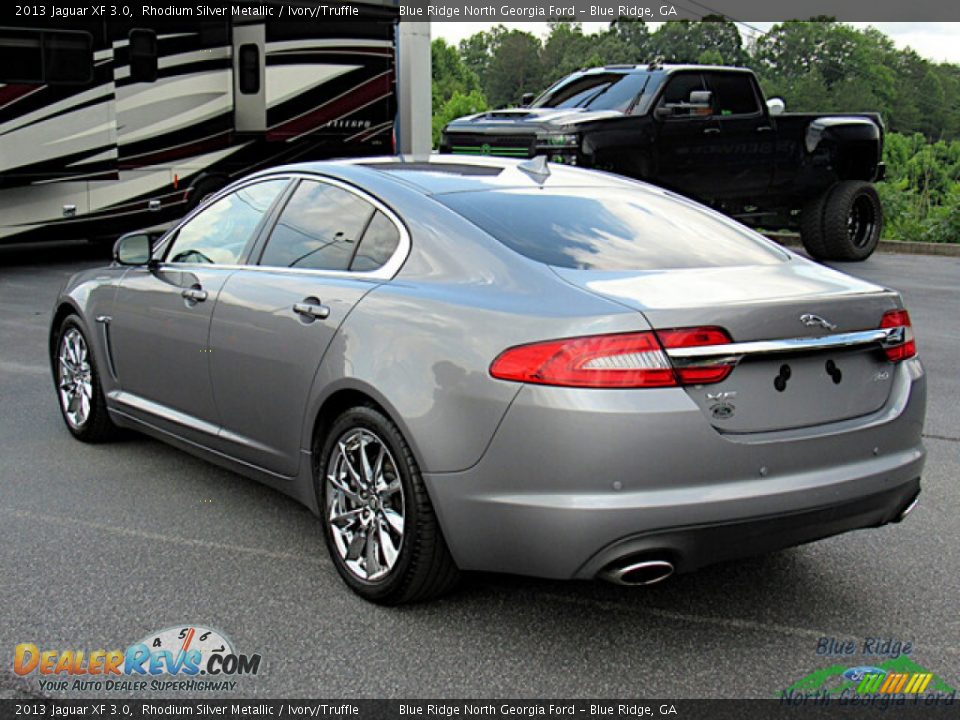 2013 Jaguar XF 3.0 Rhodium Silver Metallic / Ivory/Truffle Photo #3