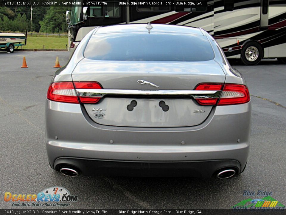 2013 Jaguar XF 3.0 Rhodium Silver Metallic / Ivory/Truffle Photo #4
