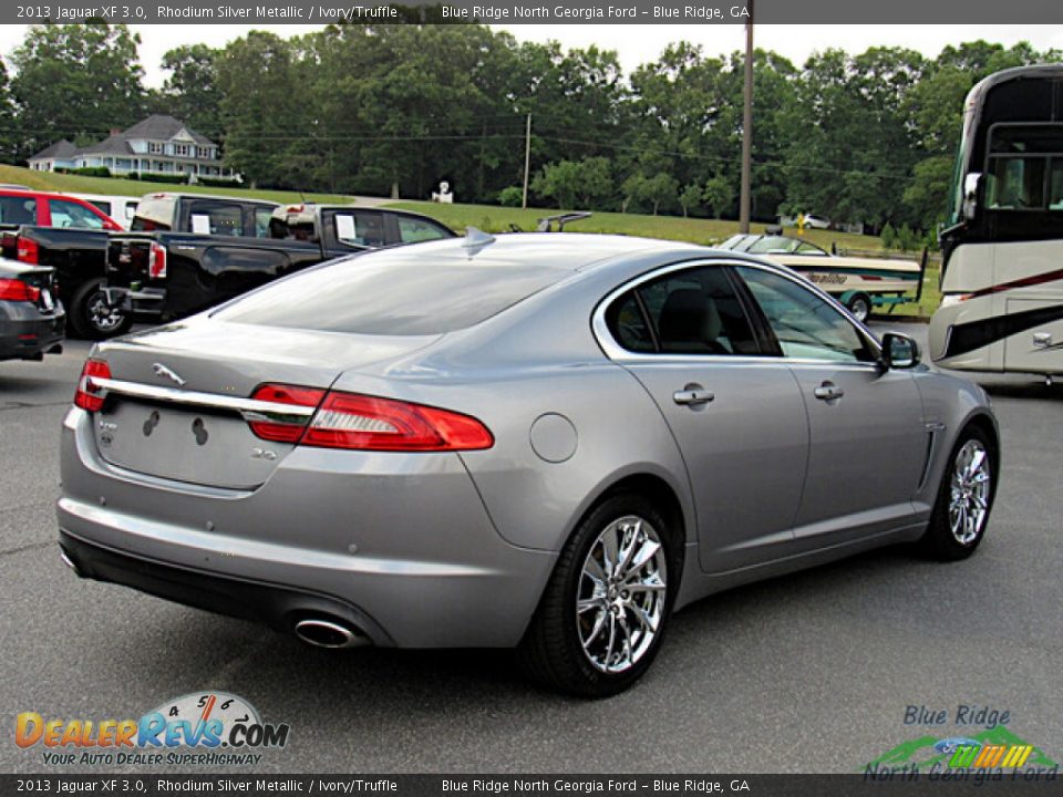 2013 Jaguar XF 3.0 Rhodium Silver Metallic / Ivory/Truffle Photo #5