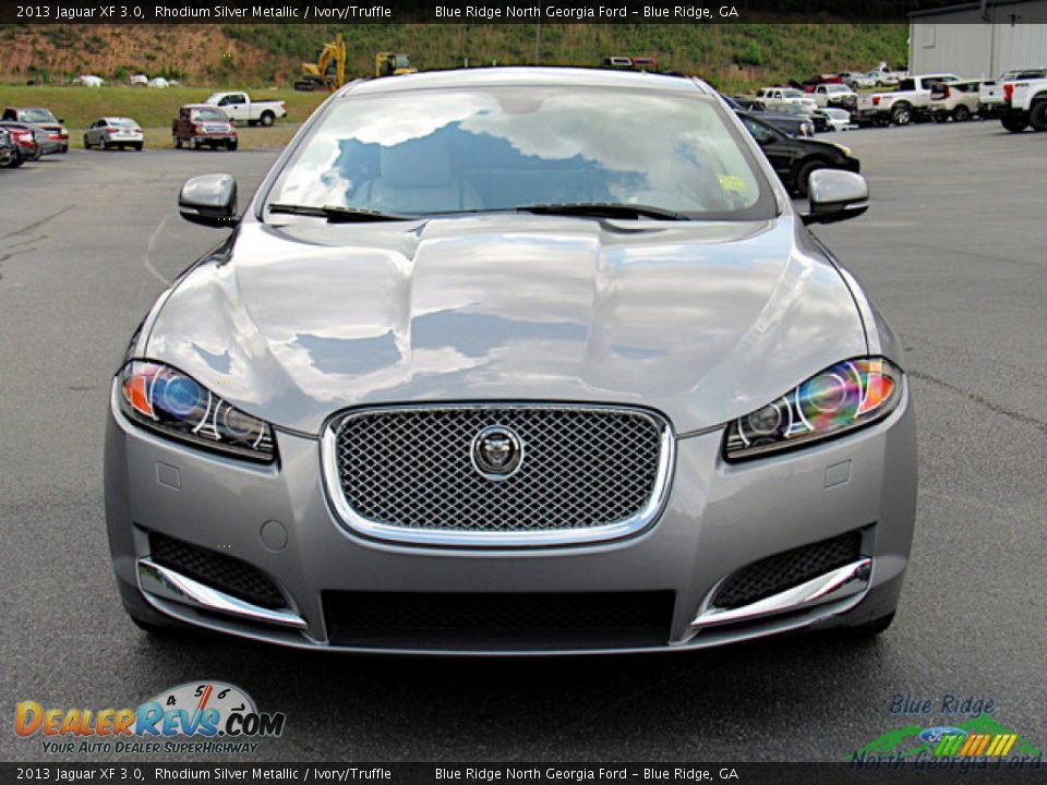 2013 Jaguar XF 3.0 Rhodium Silver Metallic / Ivory/Truffle Photo #8