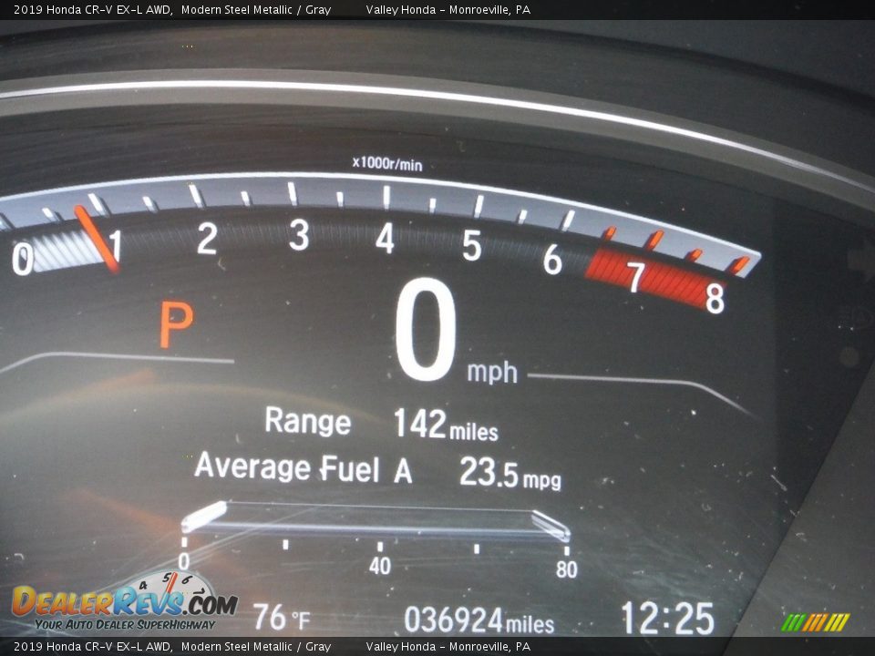 2019 Honda CR-V EX-L AWD Modern Steel Metallic / Gray Photo #35