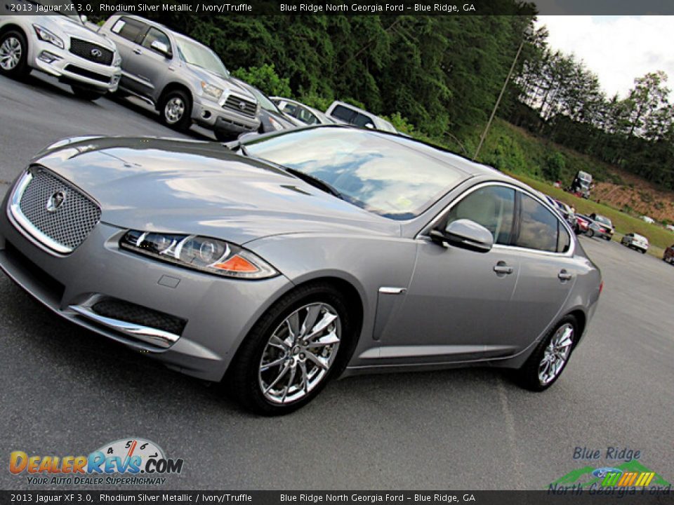 2013 Jaguar XF 3.0 Rhodium Silver Metallic / Ivory/Truffle Photo #22