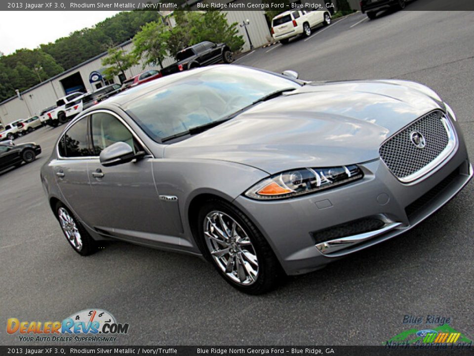 2013 Jaguar XF 3.0 Rhodium Silver Metallic / Ivory/Truffle Photo #23