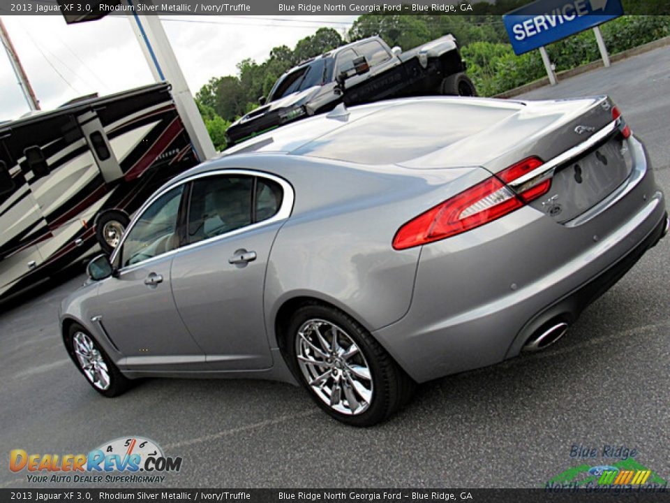 2013 Jaguar XF 3.0 Rhodium Silver Metallic / Ivory/Truffle Photo #25