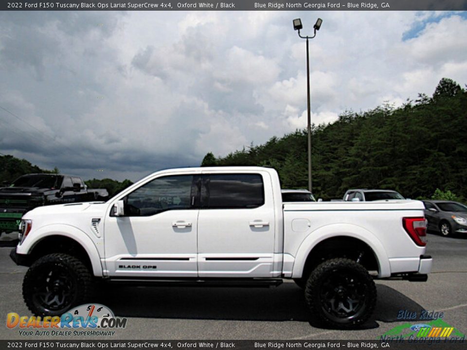 2022 Ford F150 Tuscany Black Ops Lariat SuperCrew 4x4 Oxford White / Black Photo #2