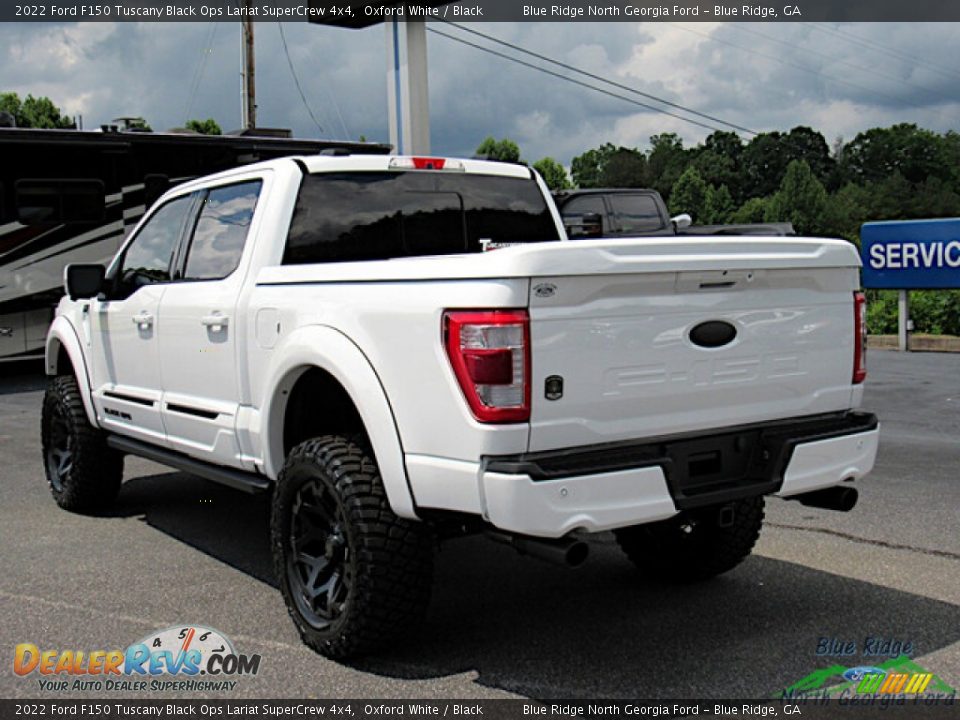 2022 Ford F150 Tuscany Black Ops Lariat SuperCrew 4x4 Oxford White / Black Photo #3