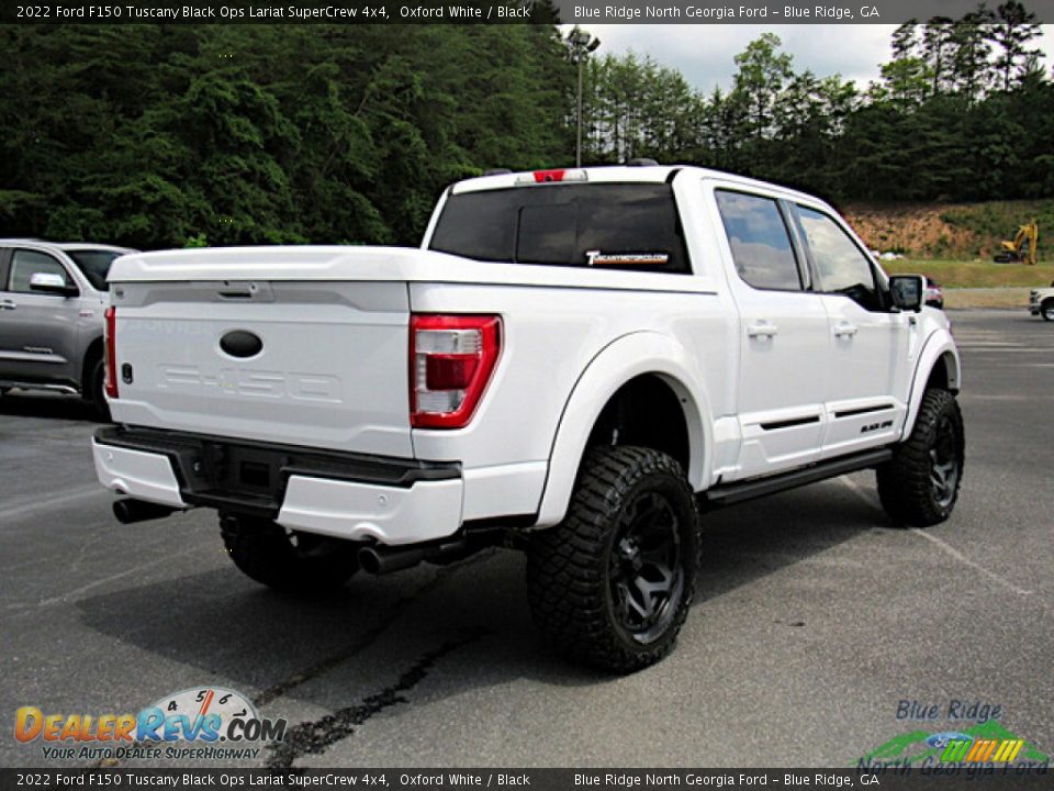 2022 Ford F150 Tuscany Black Ops Lariat SuperCrew 4x4 Oxford White / Black Photo #6