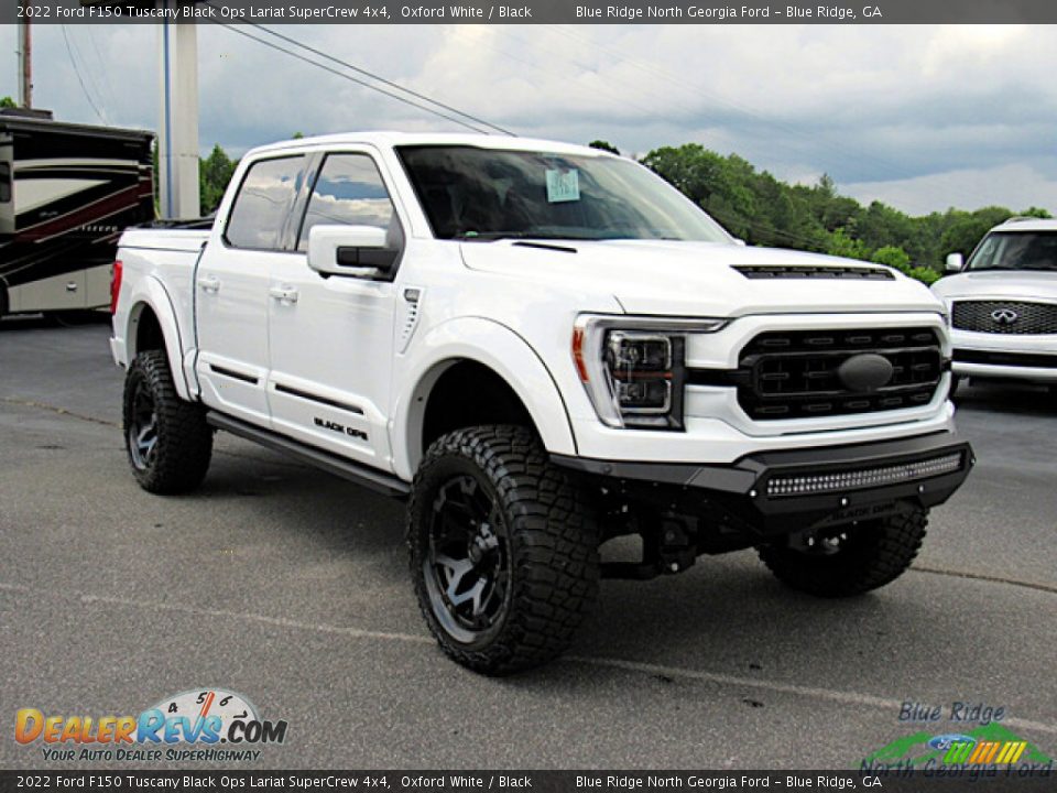 2022 Ford F150 Tuscany Black Ops Lariat SuperCrew 4x4 Oxford White / Black Photo #8