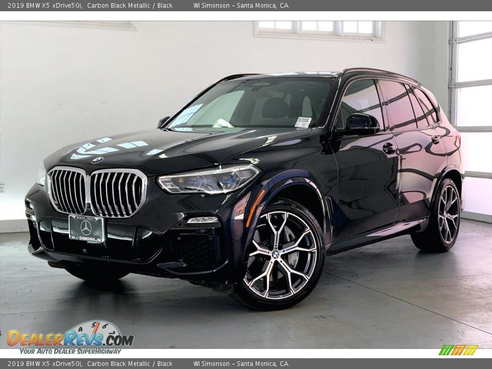 2019 BMW X5 xDrive50i Carbon Black Metallic / Black Photo #12